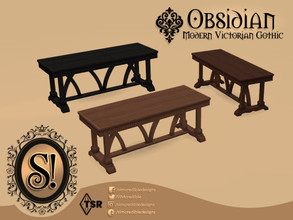 Sims 4 — Modern Victorian Gothic - Obsidian Desk by SIMcredible! — by SIMcredibledesigns.com available at TSR 3 colors