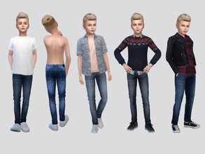 Sims 4 — Rodney Denim Jeans Boys by McLayneSims — TSR EXCLUSIVE Standalone item 7 Swatches MESH by Me NO RECOLORING