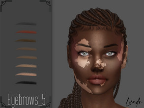 Sims 4 — Eyebrows_5 by LVNDRCC — Natural neat, detailed eyebrows in soft, natural shades of black, dark grey, dark