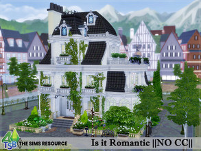 Sims 4 — Is It Romantic || NO CC || by Bozena — The house is located in the old square . Windenburg. Old tenement house