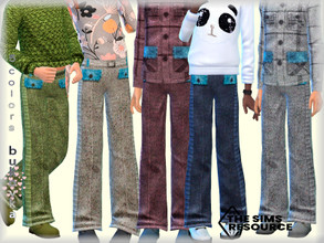 Sims 4 — Pants Tweed by bukovka — Pants for children of both sexes. It is installed independently. Suitable for the base