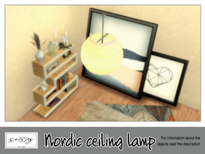 Sims 4 — Nordic ceiling lamp by so87g — 2 colors, cost 80$ you can find it in lights - ceiling. Base game compatible. NEW