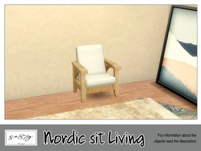 Sims 4 — Nordic sit Living by so87g — 8 colors, cost 150$ you can find it in comfort - chair (living). Base game