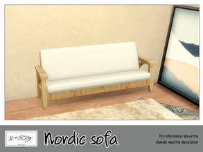 Sims 4 — Nordic sofa by so87g — 8 colors, cost 400$ you can find it in comfort -sofa. Base game compatible. NEW features