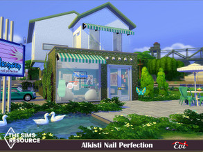 Sims 4 — Alkisti Nail Perfection_TSR only CC by evi — This small nail spa is very popular in the neighborhood and easily