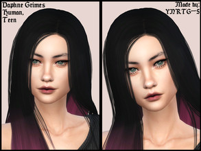 Sims 4 — Daphne Grimes by YNRTG-S — Daphne is a teen, a bit edgy one. She doesn't really stick around anyone but her
