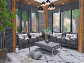 Sims 4 — Maya Livingroom by Suzz86 — Maya is a fully furnished and decorated livingroom. Size: 6x6 Value: $ 9,600 Short