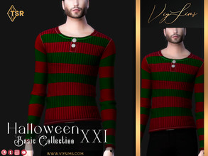 Sims 4 — Halloween XXI [BC] - Top Male Freddy Krueger [V.2] by Viy_Sims — Premium Collection in my Patreon Required: