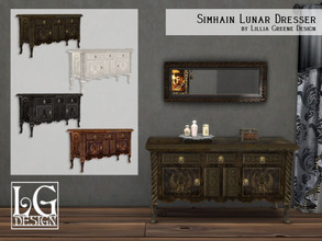 Sims 4 — Simhain Lunar Dresser by LilliaGreene — A fine piece of furniture for storing clothes, accessories, and secrets.