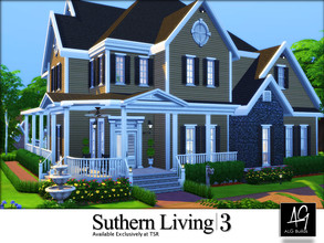 Sims 4 — Suthern Living 3 by ALGbuilds — Suthern Living 3 is a 5 BR, 5.5 Bath home with garage, pool, formal living rm,