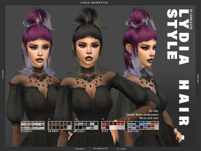 Sims 4 — PATREON Lydia Hairstyle (EARLY ACCESS) by Leah_Lillith —  Lydia Hairstyle All LODs Smooth bones Custom CAS