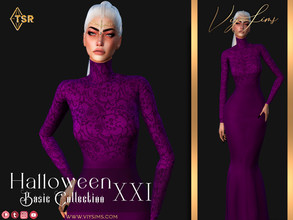 Sims 4 — Halloween XXI [Basic Collection] - Dress V.2 by Viy_Sims — Premium Collection in my Patreon New Mesh All Maps 6