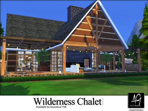 Sims 4 — Wilderness Chalet by ALGbuilds — Your home away from home. A great 2 bedroom, 2 bath chalet with lakefront view.