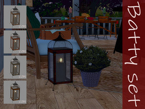 Sims 4 — [SJB] Batty set candlestick by Ylka by Ylka — This is a street candlestick (a little dirty). Has 4 colors. You