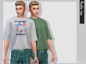 Sims 4 — Radie top by belal19972 — Oversized tucked in shirt for your sims , enjoy :)