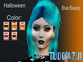 Sims 4 — Lipstick Halloween by tudo_azul — 5 colors available. prohibited to re-post recolors only with permission