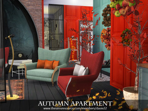 Sims 4 — Autumn Apartment by dasie22 — The apartment was built in San Myshuno in 121 Hakim House. This contemporary