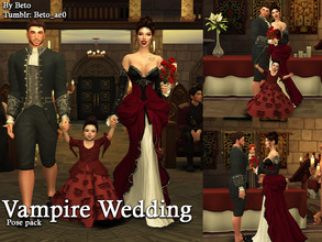 Sims 4 — Vampire Wedding (Pose pack) by Beto_ae0 — Wedding poses for vampires, hope you like it - Includes 5 poses -