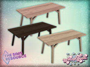 Sims 4 — Mararbor - Dining Table by ArwenKaboom — Base game dining table in 3 recolors. You can find all items by