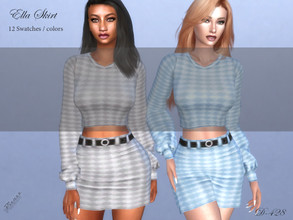 Sims 4 — Ella Skirt by pizazz — Ella Skirt for your sims 4 game. image above was taken in game so that you can see how it