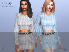 Sims 4 — Ella Top by pizazz — Ella Top for your sims 4 game. image above was taken in game so that you can see how it