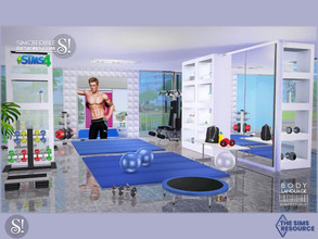 Sims 4 — Body Language [web transfer] by SIMcredible! — Go fitness with your sims! This is the Body Language room, a