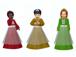 Sims 4 — ErinAOK Toddler Princess Dress 1021 by ErinAOK — Toddler Princess Dress 9 Swatches