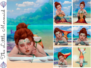 Sims 4 — The Little Mermaid PosePack by couquett — Sweet Little Mermaid Posepack for toddler, I really hope that you like