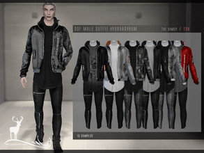Sims 4 — Male outfit Hydrargyrum by DanSimsFantasy — Male attire consists of a jacket that covers a shirt combined with