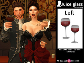 Sims 4 — Juice Glass (Left) by Beto_ae0 — Juice cup for poses, hope you like it - Mesh of the base game, turned into