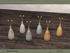 Sims 4 — Makena Plants. Plant F by soloriya — Plant. Part of Makena Plants set. 6 color variations. Category: Decorative