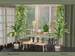Sims 4 — Makena Plants by soloriya — A set of different plants. Has 6 color variations, includes 9 objects. Everything