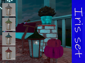 Sims 4 — [SJB] Iris set candlestick by Ylka by Ylka — This is an outdoor candlestick for your garden. Has 4 colors. You