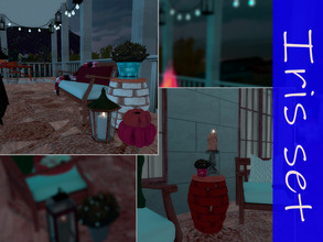 Sims 4 — Iris set by Ylka by Ylka — Decorate your garden or patio with this cute outdoor decor set. The set includes: 1)