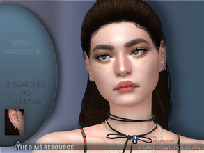 Sims 4 — Sierra Earrings B by PlayersWonderland — Get a unique look with these crystal hoops. This time for both sides!