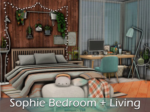 Sims 4 — Sophie Bedroom + Living / TSR CC Only by nolcanol — Sophie Bedroom + Living CC used! Please, read the Required