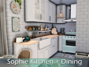 Sims 4 — Sophie Kitchen + Dining / TSR CC Only by nolcanol — Sophie Kitchen + Dining CC used! Please, read the Required