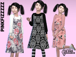 Sims 4 — Sabrina Dress by Pinkfizzzzz — Cute little halloweeny dress for the mini sims in your worlds!