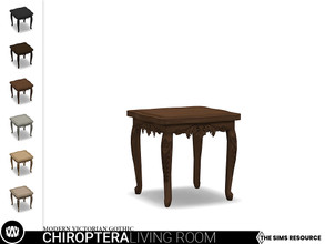 Sims 4 — Modern Victorian Gothic - Chiroptera End Table by wondymoon — - Chiroptera Living Room - End Table -