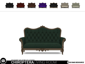Sims 4 — Modern Victorian Gothic - Chiroptera Loveseat by wondymoon — - Chiroptera Living Room - Loveseat - Wondymoon|TSR