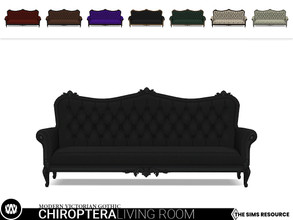 Sims 4 — Modern Victorian Gothic - Chiroptera Sofa by wondymoon — - Chiroptera Living Room - Sofa - Wondymoon|TSR -