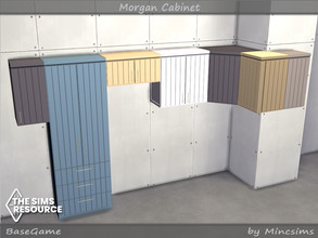 Sims 4 — Morgan Cabinet by Mincsims — All Lods included. 5 swatches