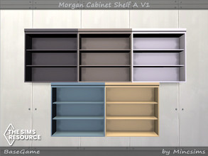 Sims 4 — Morgan Cabinet Shelf A V1 by Mincsims — 5 swatches Additional Cabinet