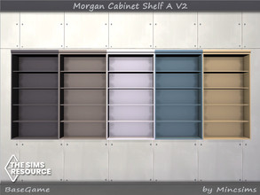 Sims 4 — Morgan Cabinet Shelf A V2 by Mincsims — 5 swatches Additional Cabinet