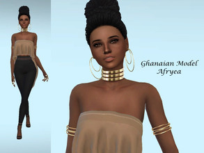 Sims 4 — Ghanaian Model Afryea by Cyber_Slav — Go to the tab Required to download the CC needed. Download everything if