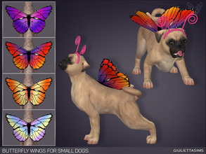 Sims 4 — Butterfly Wings For Small Dogs by feyona — Halloween suit as Butterfly Wings For Small Dogs come in 4 colors.