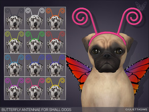 Sims 4 — Butterfly Antennae For Small Dogs by feyona — Butterfly antennae for small dogs for Halloween come in 12 colors.