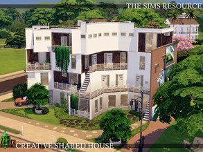 Sims 4 — CREAT!VE Shared House | noCC by simZmora — Modern house with shared accommodation space. Lot size: 30x30 Lot