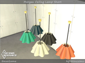 Sims 4 — Morgan Ceiling Lamp Short by Mincsims — 5 swatches basegame compatible