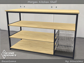 Sims 4 — Morgan Kitchen Shelf by Mincsims — 6 swatches basegame compatible